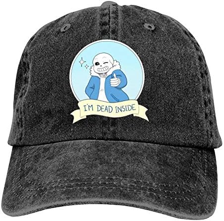 BEKAI Unisex Cowboy Cap Undertale- Sans I'm Dead Inside Adjustable Baseball Snapback Peaked Hat