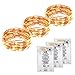 LE Fairy Light with Timer, Battery Operated, 20 ft 60 Micro Starry LED, Warm White, Decorative Cooper String Light for Indoor Outdoor Wedding, Party, Bedroom, Room Decor and More, Pack of 3