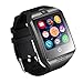 GZDL Q18 Bluetooth Smart Watch Touchscreen with Camera Unlocked Watch Cell Phone with Sim Card Slot Smart Wrist Watch Smartwatch Phone for Android Samsung IOS iPhone 7 Plus 6S (Black)