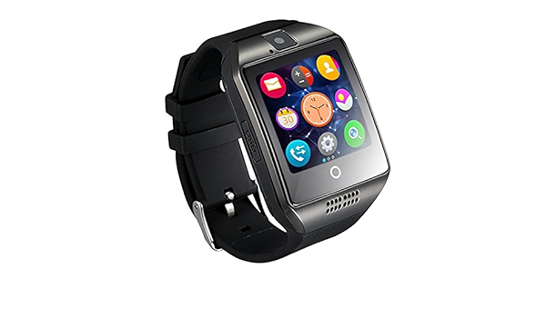 GZDL Q18 Bluetooth Smart Horloge Touchscreen met Camera Ontgrendeld Horloge  Mobiele Telefoon met Sim-Kaartsleuf Smart Polshorloge Smartwatch Telefoon  voor Android Samsung IOS iPhone 7 Plus 6S (Zwart) : Amazon.nl: Elektronica