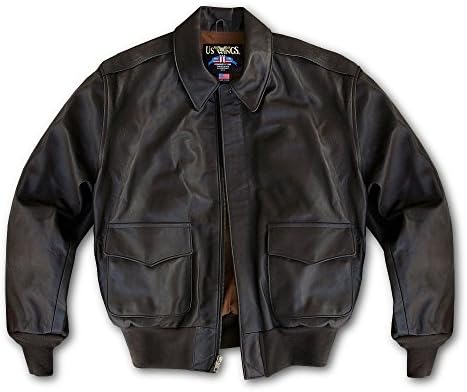 US Wings Brown Horsehide Leather A-2 Bomber Jacket