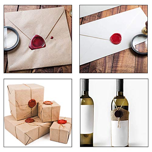 image for Anezus 500Pcs Sealing Wax Beads with 4 Pcs Tea Candles and 1 Pcs Wax M