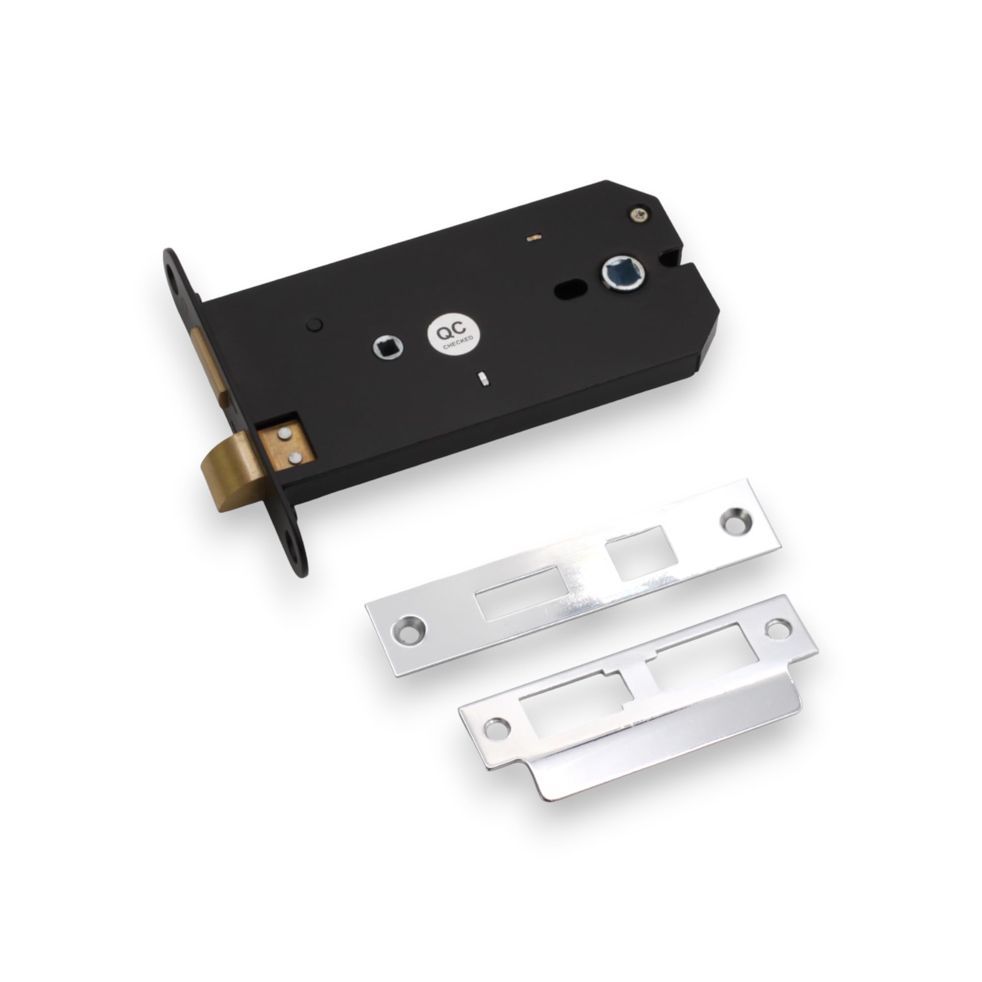 Infinity Decor 6” 150mm Horizontal 3 Lever Bathroom Mortice Sash Lock - Polished Chrome Finish Interior Door Latching Privacy Set