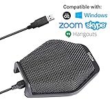 Movo MC1000 Conference USB Microphone for Computer Desktop and Laptop with 180&deg; / 20' Long Pick up Range Compatible with Windows and Mac for Dictation, Recording, YouTube, Conference Call, Skype