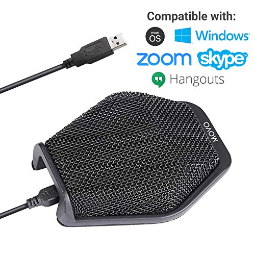 Movo MC1000 Conference USB Microphone for Computer Desktop and Laptop with 180&deg; / 20' Long Pick up Range Compatible with Windows and Mac for Dictation, Recording, YouTube, Conference Call, Skype