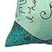 YOUR SMILE Mermaid Cotton Linen Decorative Throw Pillow Case Cushion Cover Pillowcase for Sofa 18 x 18 Inch,Teal
