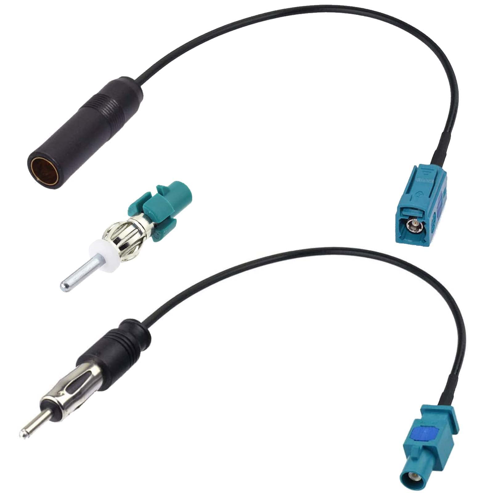 Photo 1 of Bingfu Universal Vehicle FM AM Radio Fakra Z Male Female to DIN Plug Connector Cable (2-Pack) with Fakra Z Male to DIN Plug Connector for Car Stereo Audio HD Radio Head Unit CD Media Player Receiver