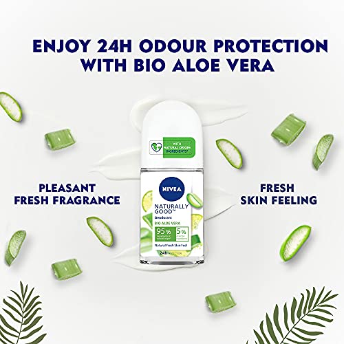 NIVEA-Naturally-Good-Deodorant-Roll-On-Bio-Aloe-Vera-50-ml Nivea Bio Aloe Vera, Deodorant Roll on for Women, 50 ml