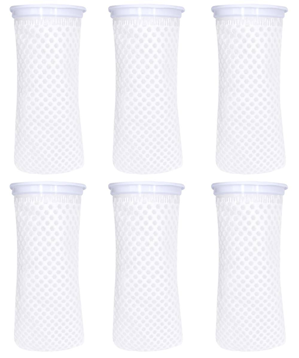 AYWFEY 6 Pcs 4inch 150 Micron Honeycomb Filter Socks, Marine Aquarium Filter Socks 3D Honeycomb Design, Anti-Overflow Filter Sock for Saltwater Aquarium Use in Freshwater Saltwater Aquarium Pond Sumps