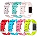 ZSZCXD for Fitbit Charge 2 Bands, New Bracelet Strap Replacement Band Wristband with Secure Silicone Fasteners Metal Clasps for Fitbit Charge 2 (No Tracker) (7PCS,002, 6.7-9 Inches Wrist)