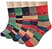 YSense 5 Pairs Womens Winter Warm Socks Thick Knit Wool Cozy Crew Socks Gifts
