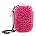 BIRUGEAR Small Carrying Storage Pouch Case for Wireless Bluetooth / 3.5mm Earbuds - Hot Pink