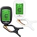 Guitar Tuner (2 Pack) for Acoustic Guitars, Violin, Ukulele (Uke), Bass, Mandolin, Banjo - (Black + White) - Premium Accessories by Nordic Essentials™ - Lifetime Warranty