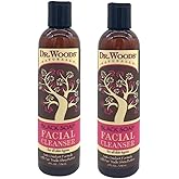 Dr. Woods Black Soap Liquid Facial Cleanser with Organic Shea Butter, 8 Ounce (Pack of 2)