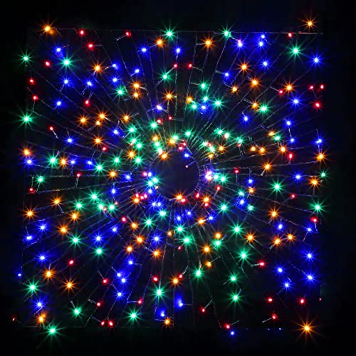 Noma 120 LED Christmas Tree Lights : Green Cable : Plug-in with Timer : Multicolour