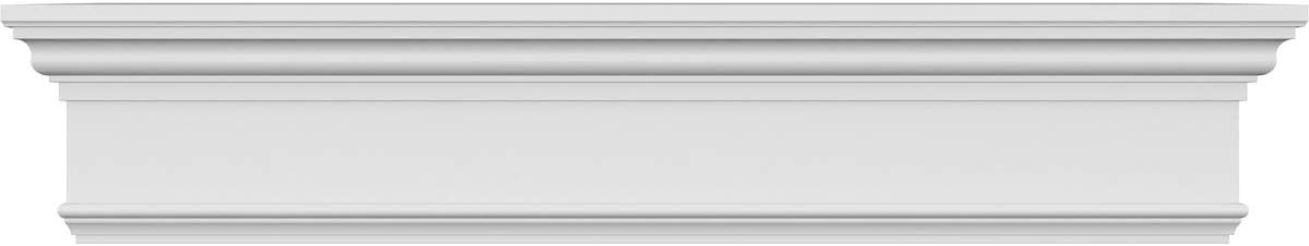 Ekena MillworkCRH07X41 41-Inch Bottom Width x 44 1/2-Inch Top Width x 7 1/4-Inch H x 1-Inch P Crosshead with Trim