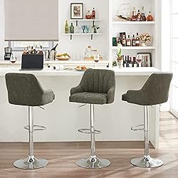 VECELO Adjustable Barstools Set of 4, Counter Bar