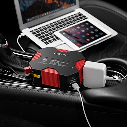 BESTEK 400W Power Inverter DC 12V to AC 110V Car Adapter ...