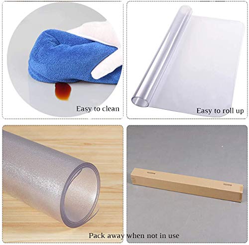 BigTron Office Desk Chair Mat for Hard Wood Floor PVC Matte, Transparent Sturdy Chair Mat, Only for Hardwood Floor, Immediately Flat Out of Box, 36\