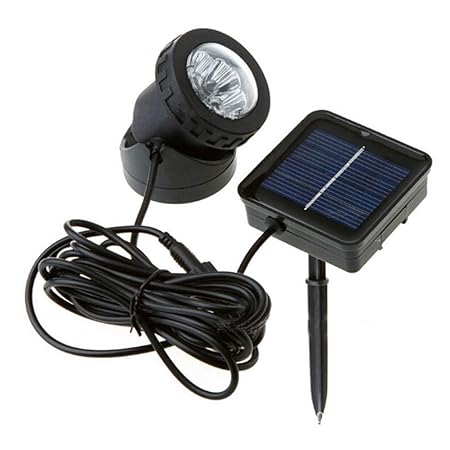 GEZICHTA Solarstrahler, LED Solar Power Licht Outdoor Landschaftsbeleuchtung Solarenergie Strahler Wasserdichte Tauchlampe Po