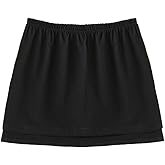 Women's Plus Size Layering Fake Top Lower Sweep Skirt, Cotton A-line Mini Skirt Half-Length Shirt Extender