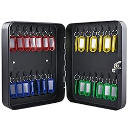 Key Cabinet Wall Mount with Key Lock, 28 Key Hooks