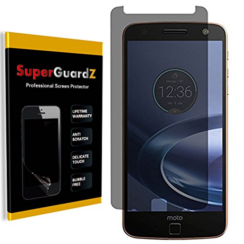 [2-Pack] For Motorola Moto Z Force / Moto Z Force Droid - SuperGuardZ Privacy Anti-Spy Screen Protector, Anti-Glare, Anti-Scratch, Anti-Bubble [Lifetime Replacement]