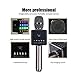 Portable Wireless Karaoke Microphone with LED Light, Mini Handheld Cellphone Karaoke Player Built-in Bluetooth Speaker, H8 Karaoke MIC Machine for Home KTV By IMMOSO (Gun Color)