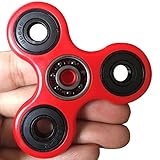 Merktor Tri-Spinner Fidget Toy With Premium Hybrid Ceramic Bearing - durable High Performance Bearing for Killing Time (red)