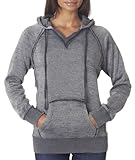 MV Sport Women's Courtney Burnout Hooded Pullover Blend Fleece