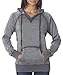 MV Sport Women's Courtney Burnout Hooded Pullover Blend Fleece