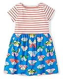 Fiream Girls' Casual Short-Sleeved Striped T-shirt Dress