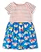 Fiream Girls' Casual Short-Sleeved Striped T-shirt Dress