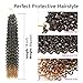 Eerya 6 Packs Passion Twist Crochet Hair 18 inch Water Wave Crochet Braids for Passion Twists Butterfly Locs Crochet Braiding Hair for Women (6Pcs T27#)