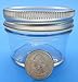 (Set of 12) 4 oz Mason Jars with Smooth Sides -Easy to Label with Silver Finished Safety Button Lids, Regular Mouth