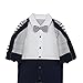 Baby Boy Romper, 1Pcs Toddler Gentleman Formal Outfit Set with Suit Vest & Bowtie