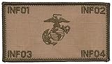 Custom Text EGA Plate Carrier Vest Patch - Eagle Globe and Anchor Graphic - Coyote Brown