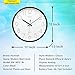Plumeet Black Wall Clock Non Ticking Silent Quartz Round Clock Decorate Bedroom Home Kitchen Office - Battery Operated (White)