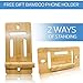 Bamboo Cable Management Box | Cable Hiding Box | Comes with Free Bamboo Phone Holder | Magnetic Door Holder | Front and Sides Opening | Anti-slip Bottom | Keeps Wires Safe and Organized | Hidden Power