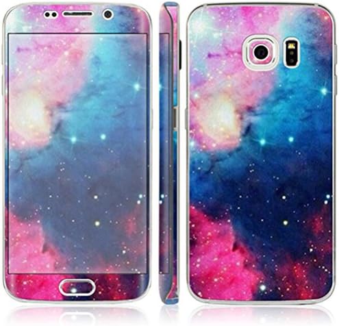 Just Mode(TM)Colorful Style Full Body Film Sticker Case Cover Protector for Samsung Galaxy S6 Edge Plus-Rose Starry