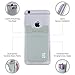 Cell Phone Credit Card Holder Stick On Wallet Case w/RFID Blocking (Silver)