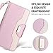 ProCase Galaxy J7 2018 Wallet Case, Galaxy J7 Aero/J7 Star/J7 Top/J7 Crown/J7 Aura/J7 Refine/J7 Eon Folding Flip Kickstand Case Protective Book Cover with Card Holders Mirror Wristlet -Pink
