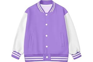 ARTMINE Kids Baseball Jackets Casual Varsity Jacket School Bomber Jackets