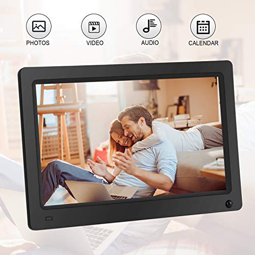 LESHP Digital Photo Frame 15.6 Inch 1920x1080 Hi-Res with IPS LCD and Motion Sensor 1080P Full HD Video Playback Photo Calendar Slideshow Music Video Player Non-WiFi ï¼ˆGiftï¼š8G Card Class 10ï¼‰