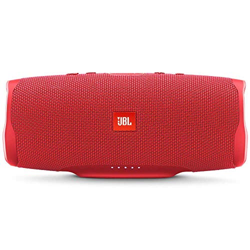JBL Charge 4 Waterproof Portable Bluetooth Speaker with 20 Hour Battery – Red