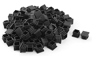 WVAPZWR 88Pcs Square Plastic Plug, 3/4 Inch Tubing Plug Cap Tubing End Cap Chair Glide Insert Finishing Plug, Black