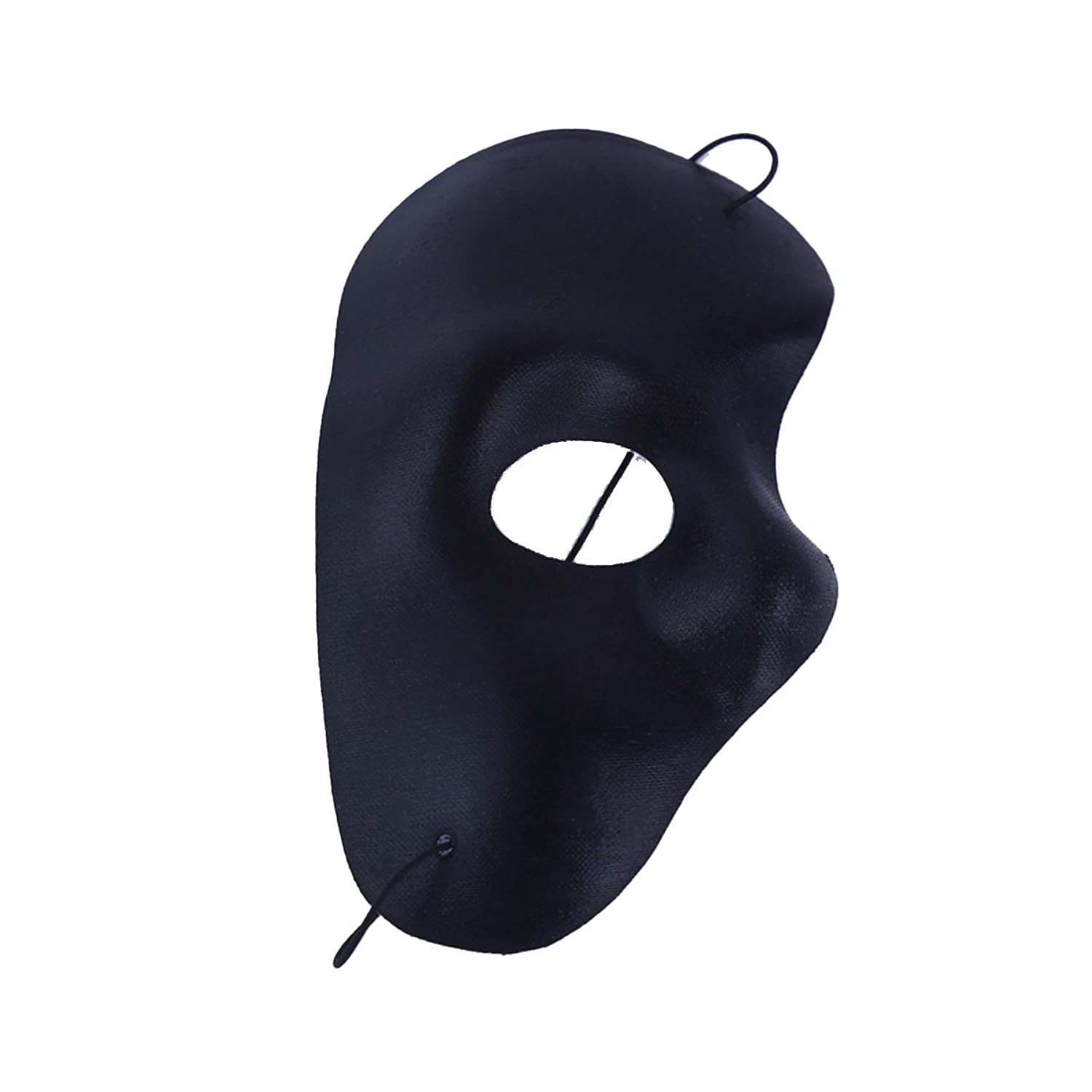 MEISH Half Face Mask - Masquerade Mask for Cosplay, Party & Halloween (Black)