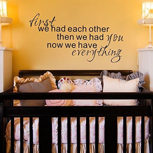 We Have Everything Baby Nursery Wall Quote Decal Baby Boy Wall Sticker Little Girl Wall Art (Small,Black)