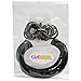 GIRLPROPS 12 Rubber Jelly Bracelets with 12 Rings, Black in Black
