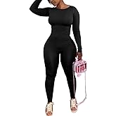Women's 2 Piece Outfits Track Suits Long Sleeve Top Jogger Legging Pants Workout Sets for women